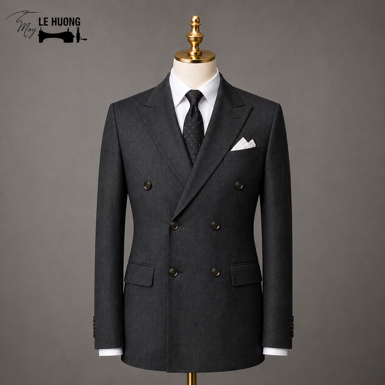 Suit Ghi Chì 6 Khuy