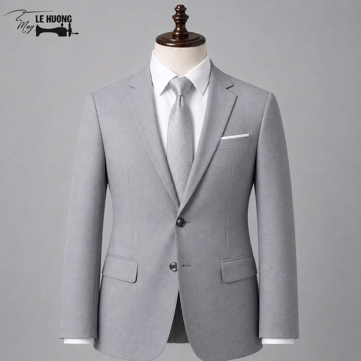 Suit Ghi Sáng Slim Fit