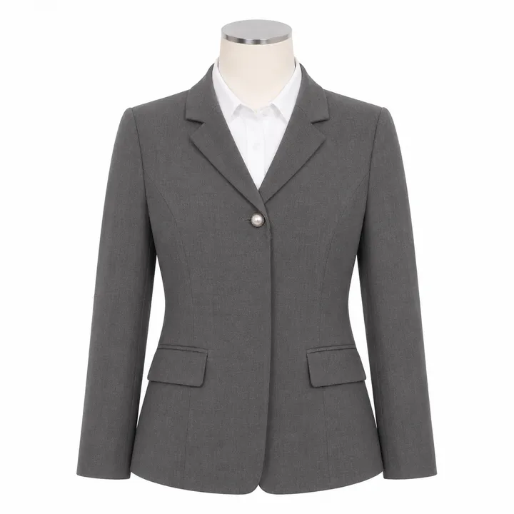 Vest Nữ Xám Trung Tính – Cổ Tròn